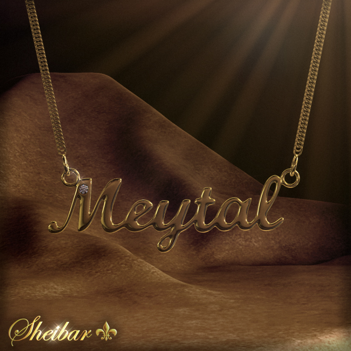 שרשרת שם זהב - MEYTAL